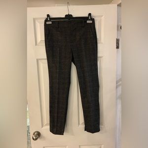 Zara Grey/ Brown Plaid Fall Weight Dress Pants - Trousers | Office Wear